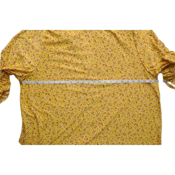 Melloday Blouse Size 1X Yellow - Picture 8 of 15